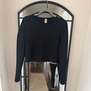 SPANX Black Long Sleeve Crop Top
